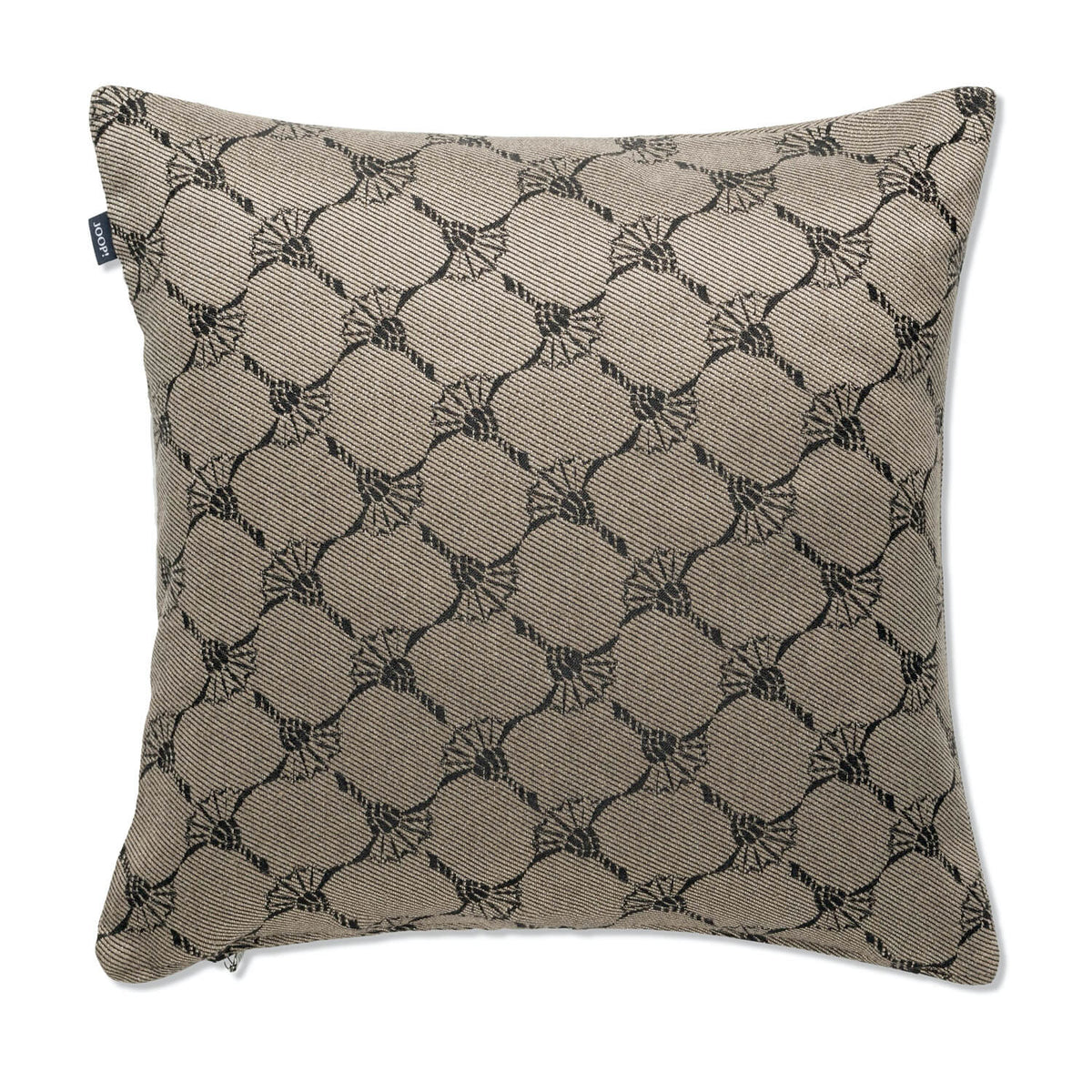 kissen huelle linien schimmer braun blume polyester baumwolle 