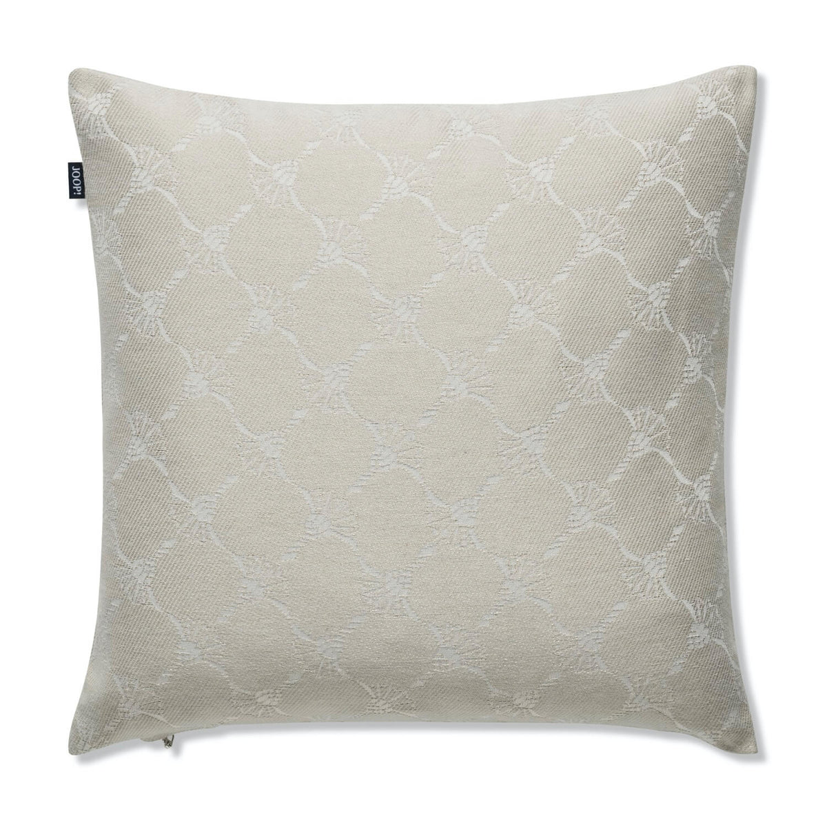 kissen huelle linien schimmer hell ivory blume polyester baumwolle