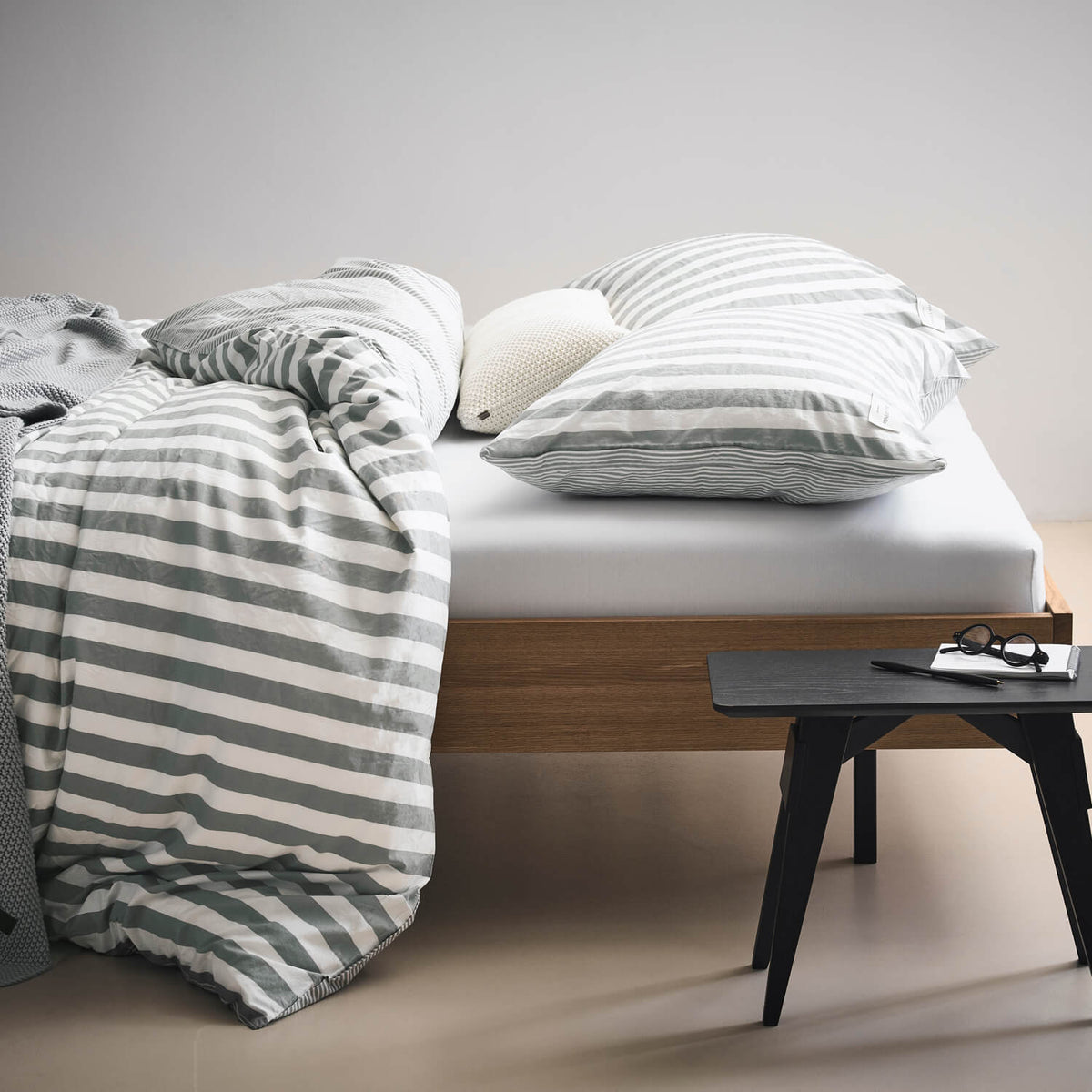 bettwaesche mikkeli streifen gestreift perkal grey marc o polo