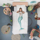 snurk bettwaesche mermaid white perkal meerjungfrau