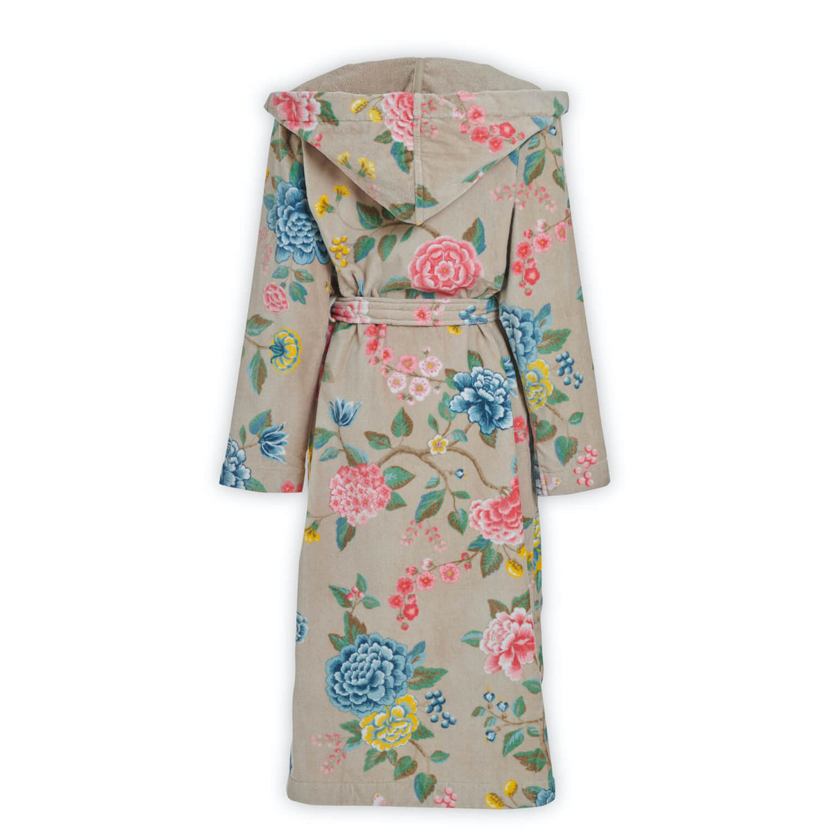 pip studio bademantel good evening khaki blumen