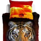 digital druck bettwaesche tiger mystic rot schwarz afrika raubtier renforcé