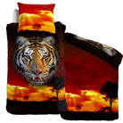 digital druck bettwaesche tiger mystic rot schwarz afrika raubtier renforcé