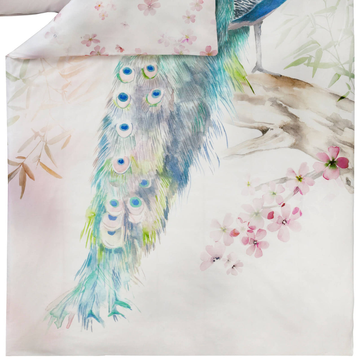 bettwaesche vogel pfau federkleid peacock feder 