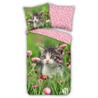 bettwaesche baumwolle tiermotiv bluemchen rosa renforcé