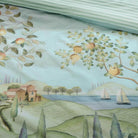 bettwaesche landschaft baeume boote see