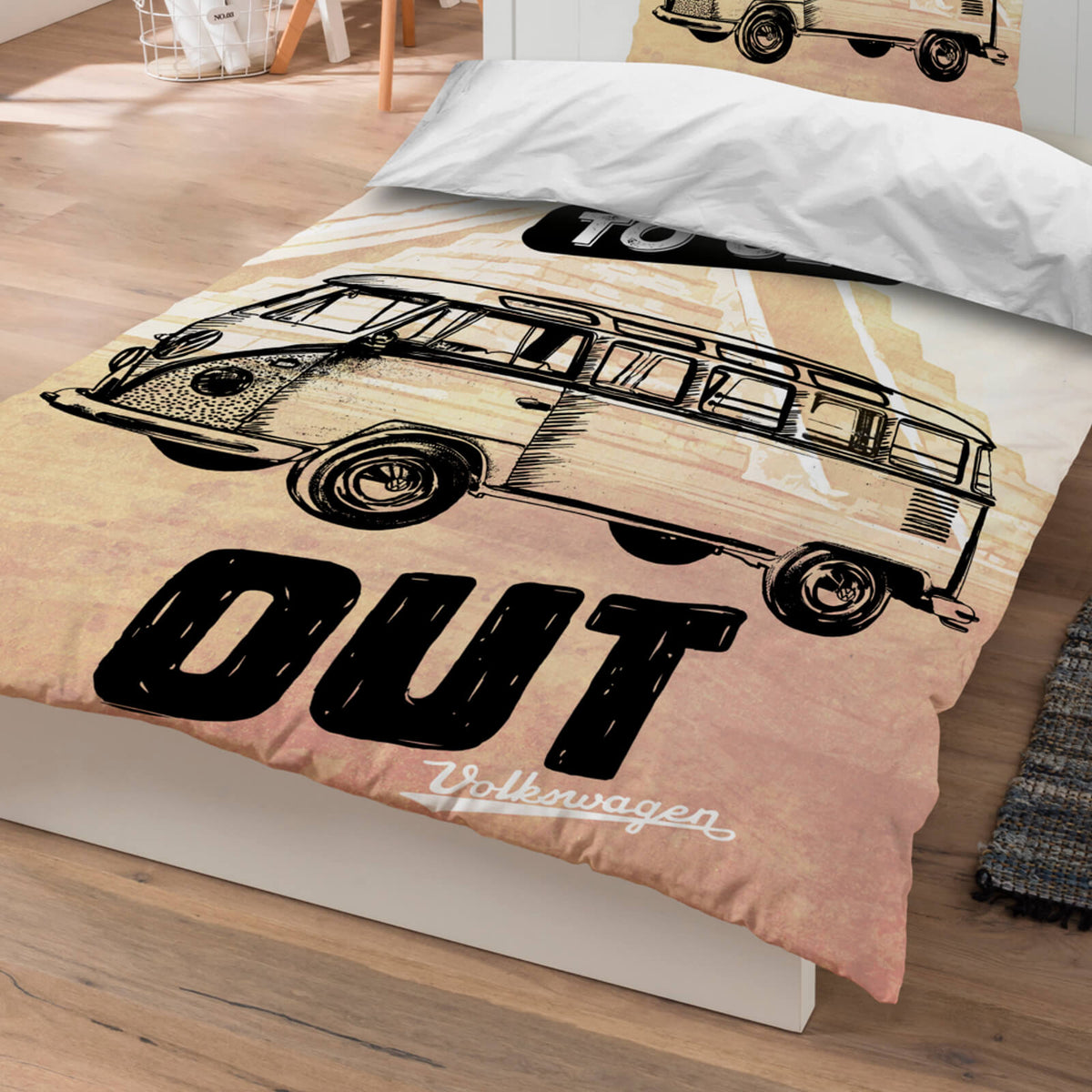 bettwäsche bettgarnitur auto vw t1 inka 