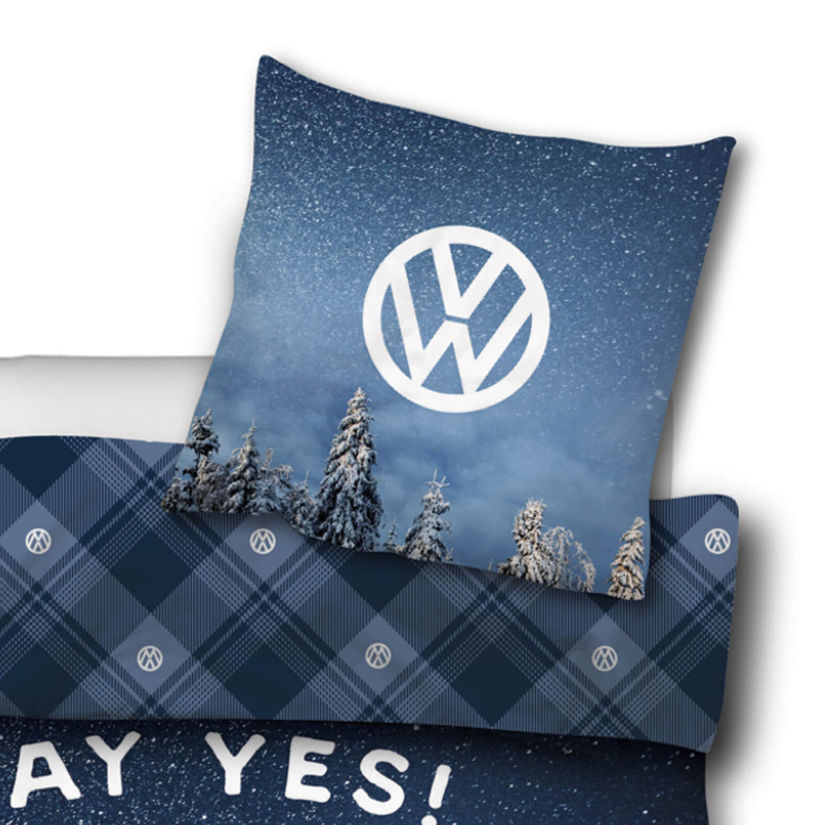 bettwäsche bettgarnitur auto vw t1 winter schnee