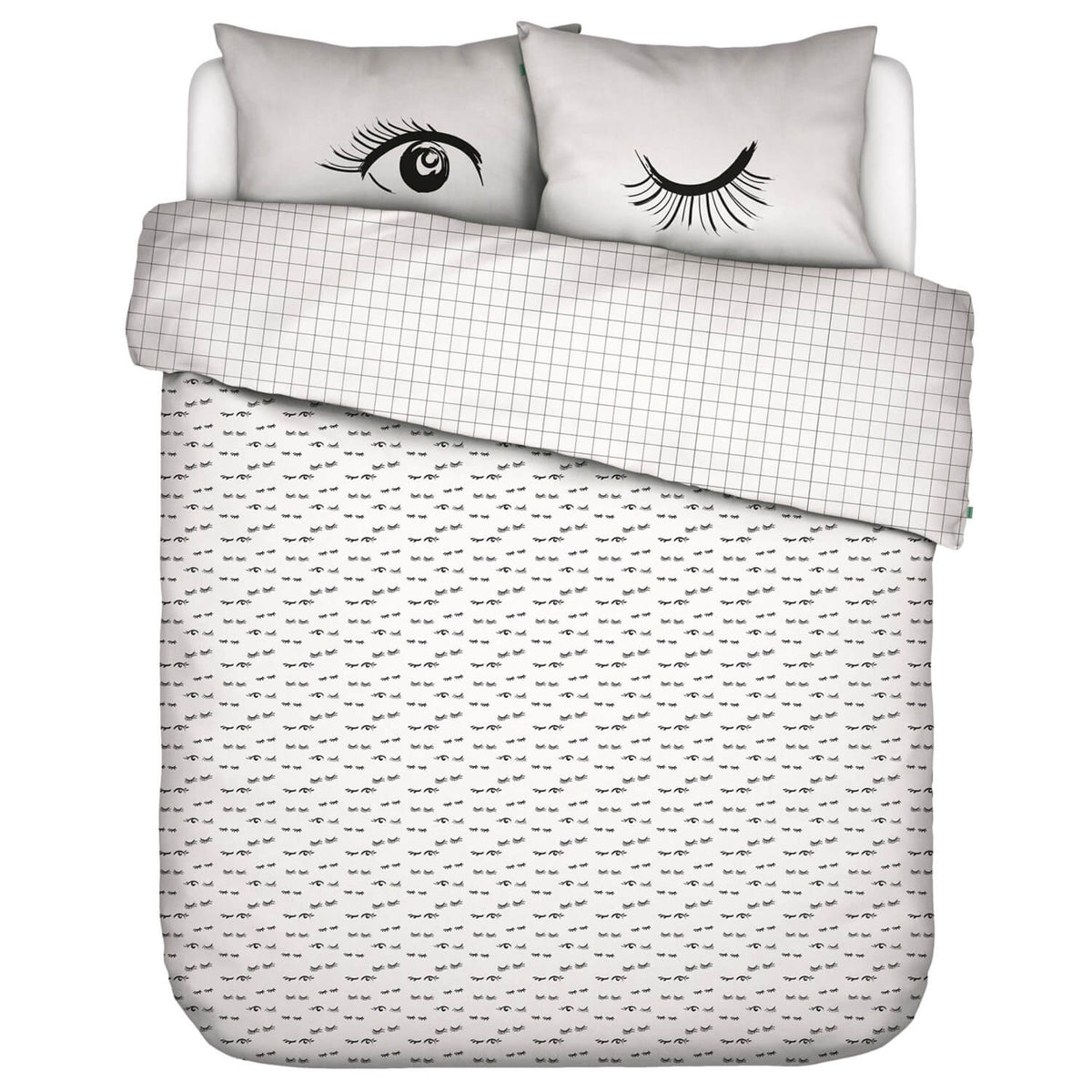 bettwaesche augen rechenkaestchen karo