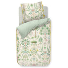 bettgarnitur bettwaesche baeume fruechte blaetter weiß