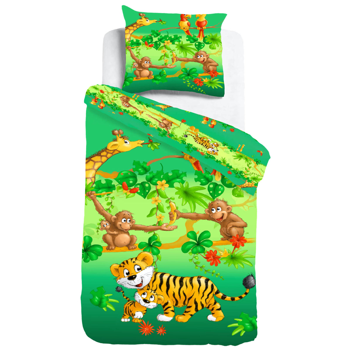 dschungel tiere bettwaesche espico affe