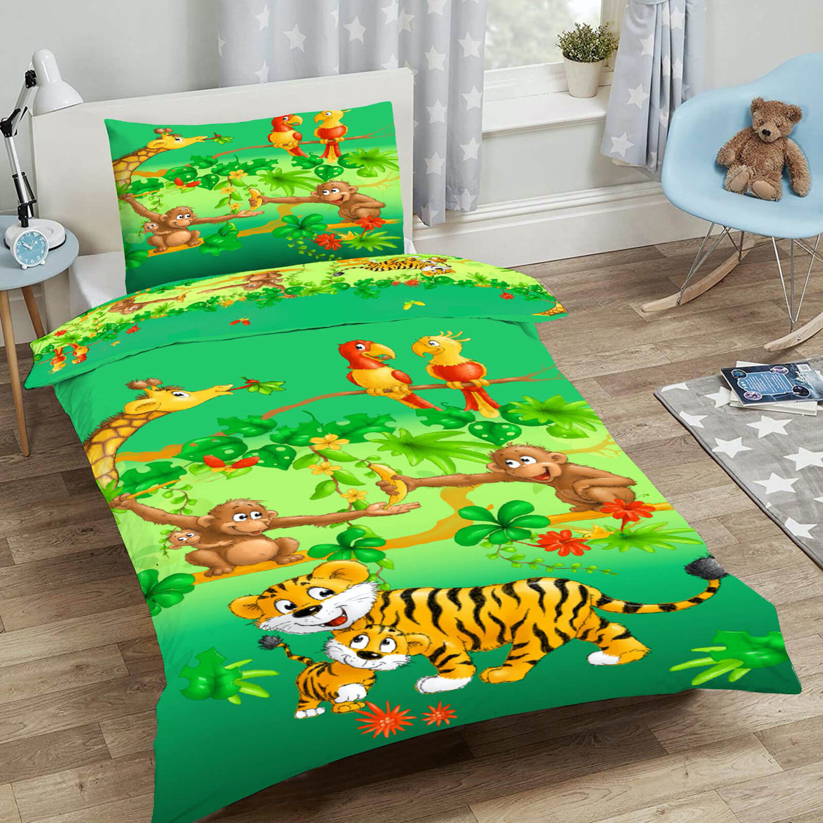 dschungel tiere bettwaesche espico affe