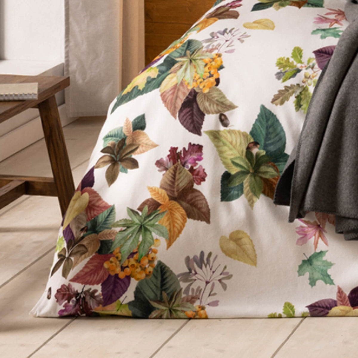 bettwaesche bettgarnitur natur herbst bunt