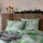 bettwaesche bettgarnitur herbst blaetter gruen 