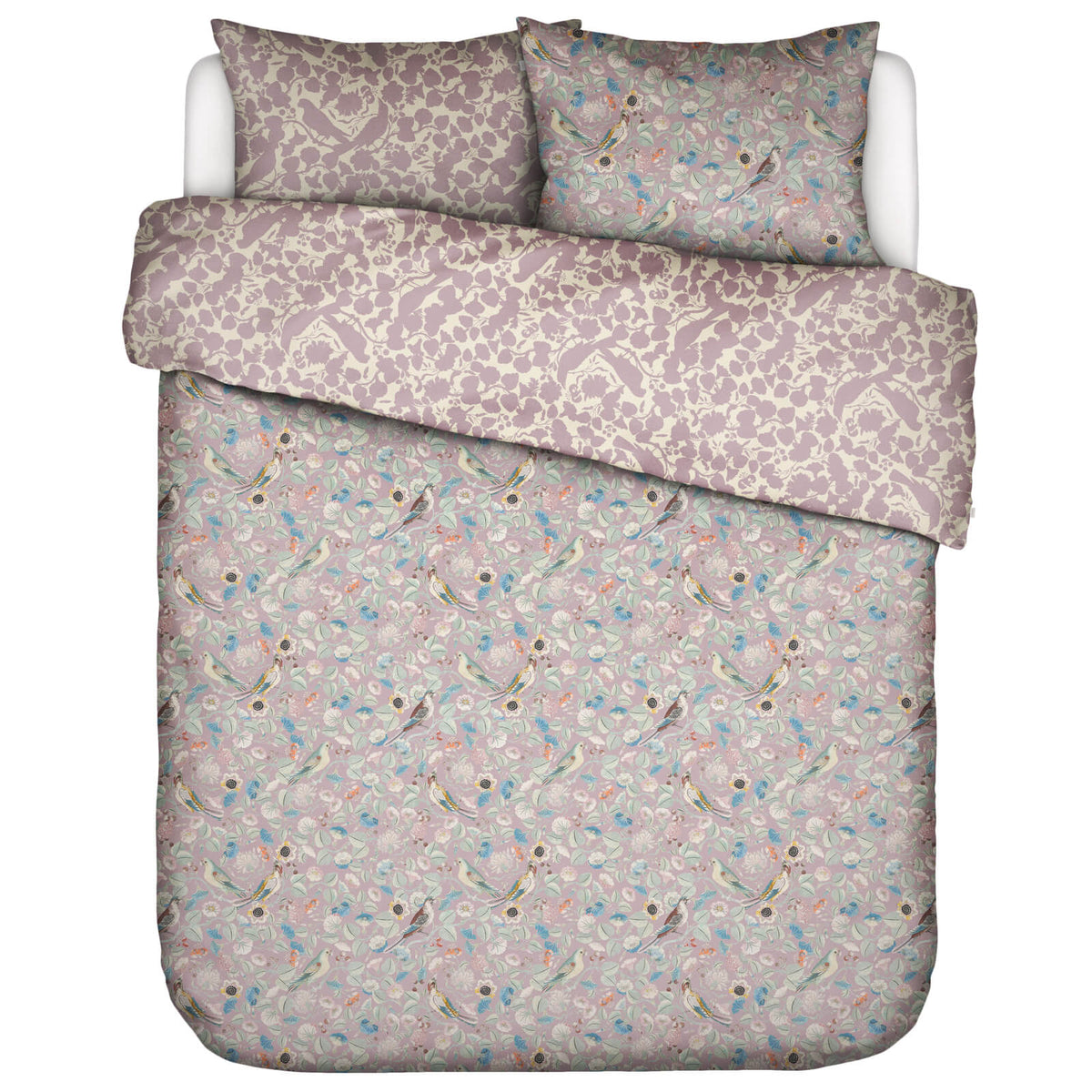 bettwaesche aleste wendedesign gebluemt lilac