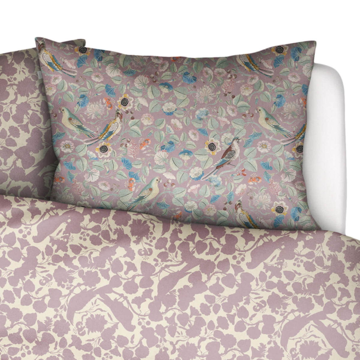 bettwaesche aleste wendedesign gebluemt lilac