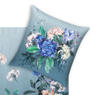 bettwaesche bettgarnitur blumen motiv blau