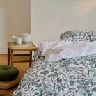 bettwaesche floral fiesta green blueten