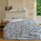 bettwaesche floral fiesta green blueten