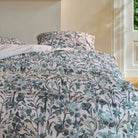 bettwaesche floral fiesta green blueten