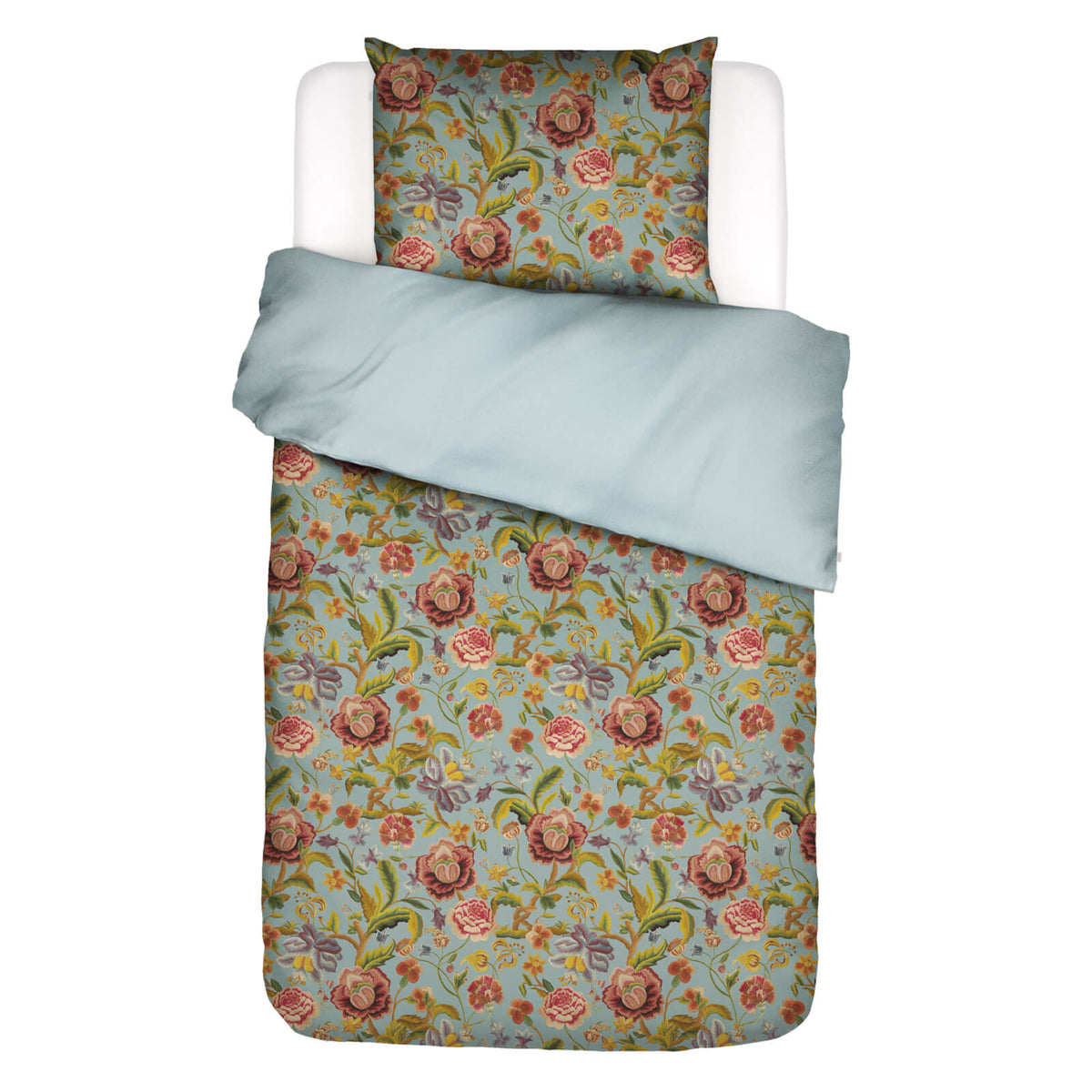 bettwaesche roselina wendedesign gebluemt blau