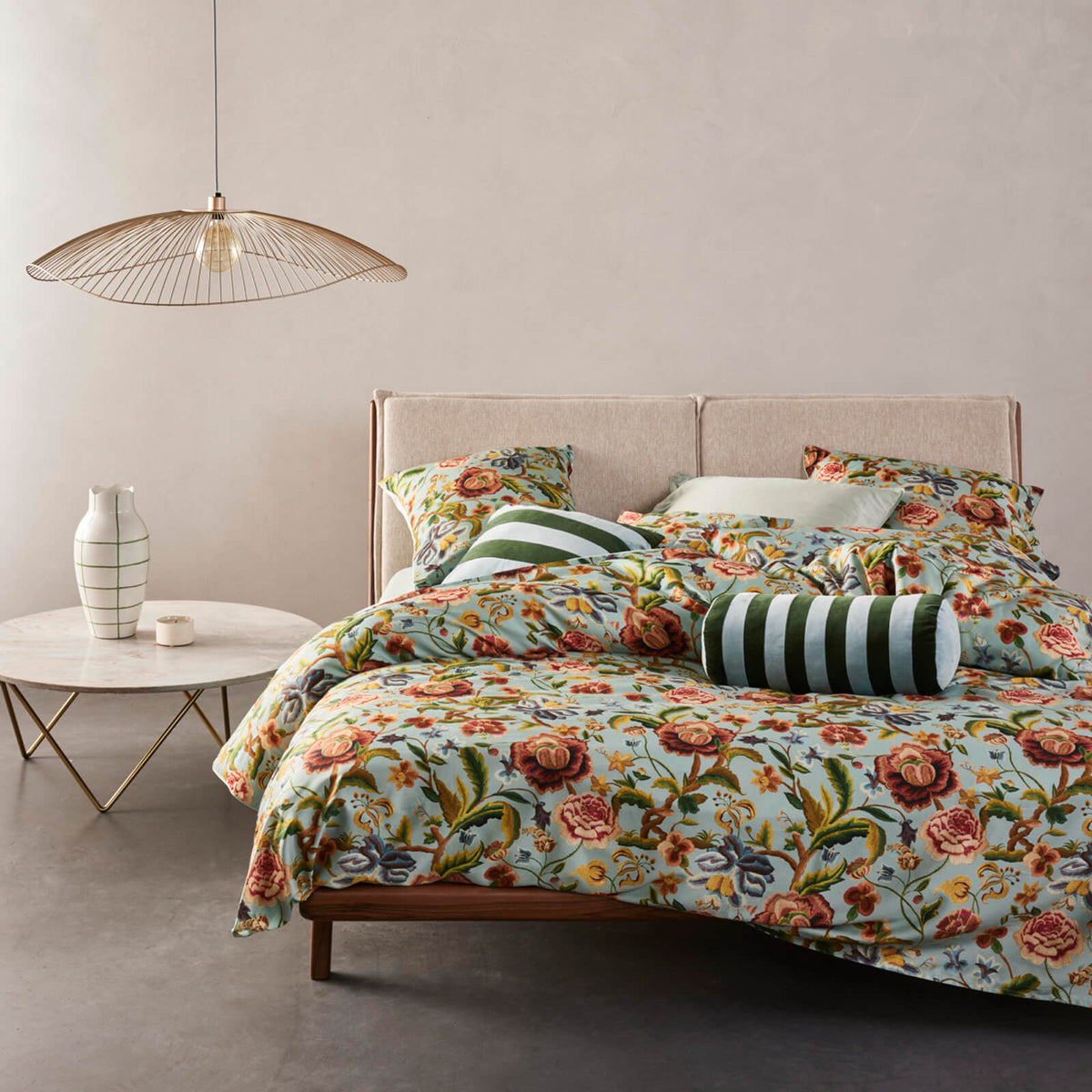 bettwaesche roselina wendedesign gebluemt blau