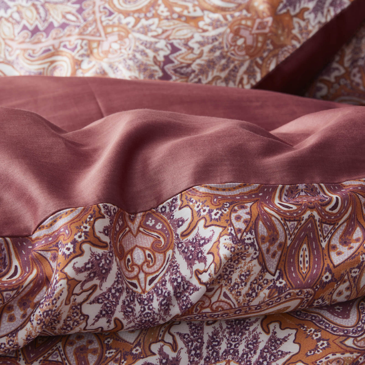 bettwaesche essenza gemustert rot baumwoll satin