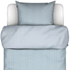 bettwaesche muster blau gelb wendeoptik baumwolle satin
