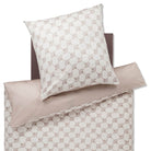 bettwaesche bettgarnitur geblumt beige einfarbig wende