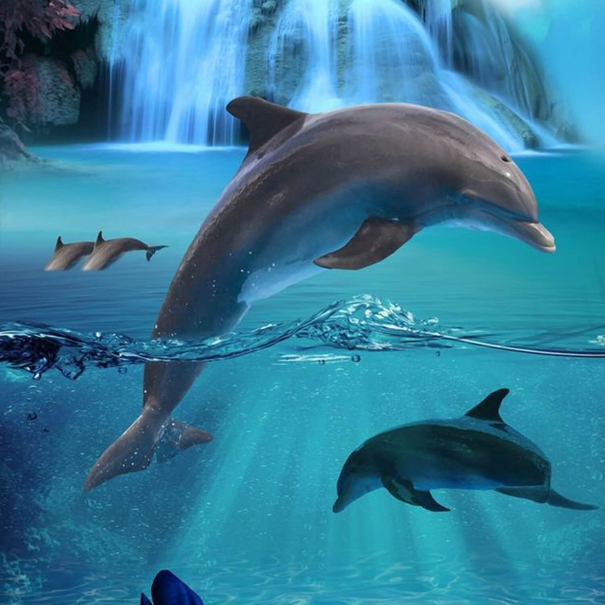 bettwaesche fisch delfin meer
