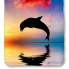 bettwaesche delfin sonnenuntergang blau