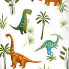 bettwaesche bettgarnitur dino saurier t-rex palmen