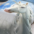 deckenbezug kissenbezug einhorn schnee flanell