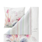 bettbezug kissenbezug floral blaetter wendeoptik gestreift