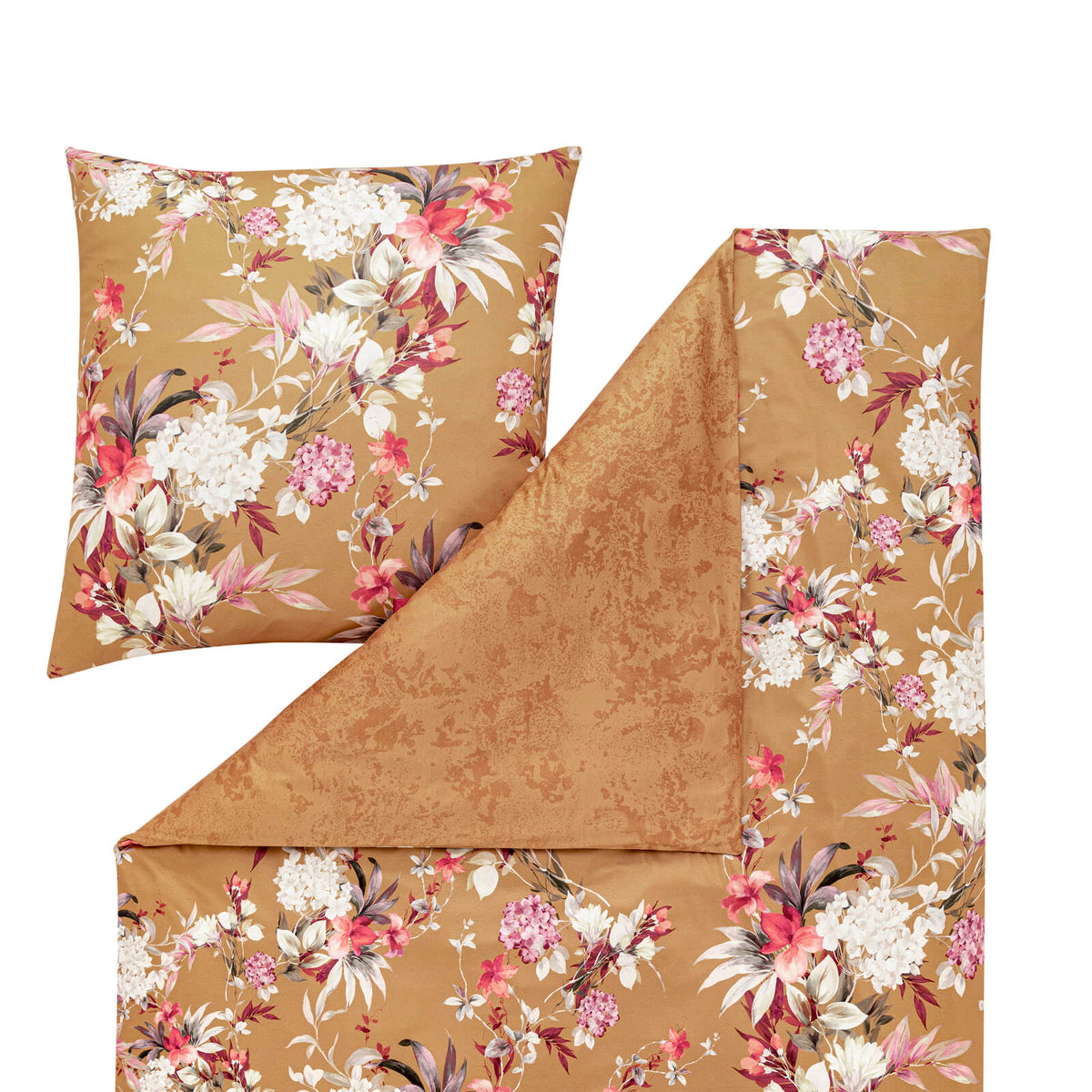 bettbezug kissenbezug herbst blumen blaetter
