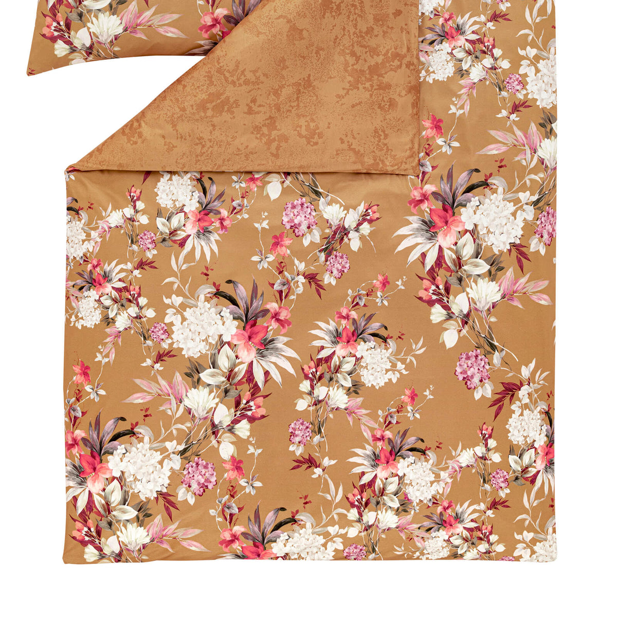 bettbezug kissenbezug herbst blumen blaetter