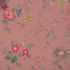 bettgarnitur bettwaesche blumen dahlien fruechte pink 