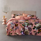 bettwaesche fleur gebluemt floral uni rosa