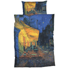 bettwaesche vincent van gogh kunstwerk malerei cafe abend