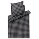 bettwaesche bettgarnitur kariert anthrazit flanell
