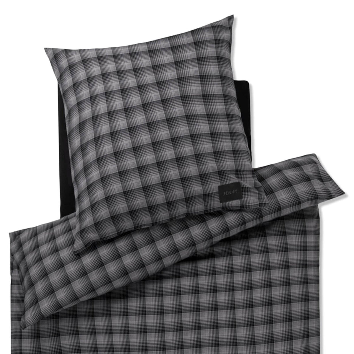 bettwaesche bettgarnitur kariert anthrazit flanell