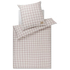 bettwaesche bettgarnitur kariert creme flanell