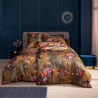 bettwaesche estella gold blumen blueten baumwolle satin