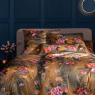 bettwaesche estella gold blumen blueten baumwolle satin