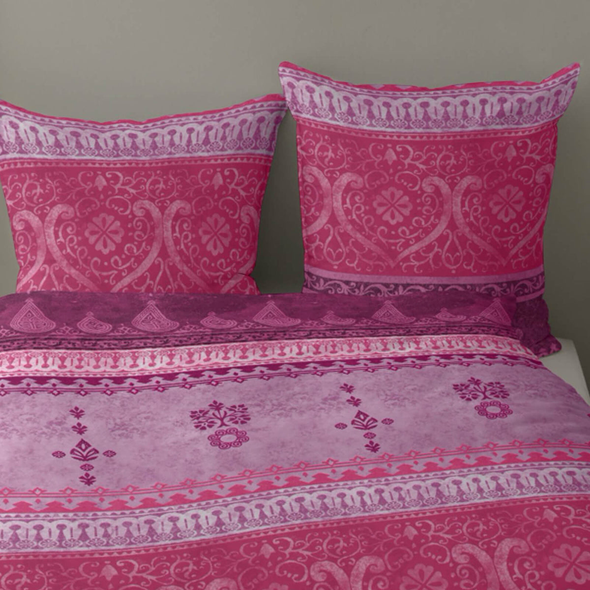 bettwaesche casatex pink beere orientalisch biber