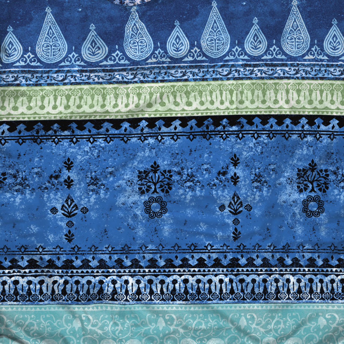 bettwaesche casatex blau tuerkis orientalisch mandala biber 