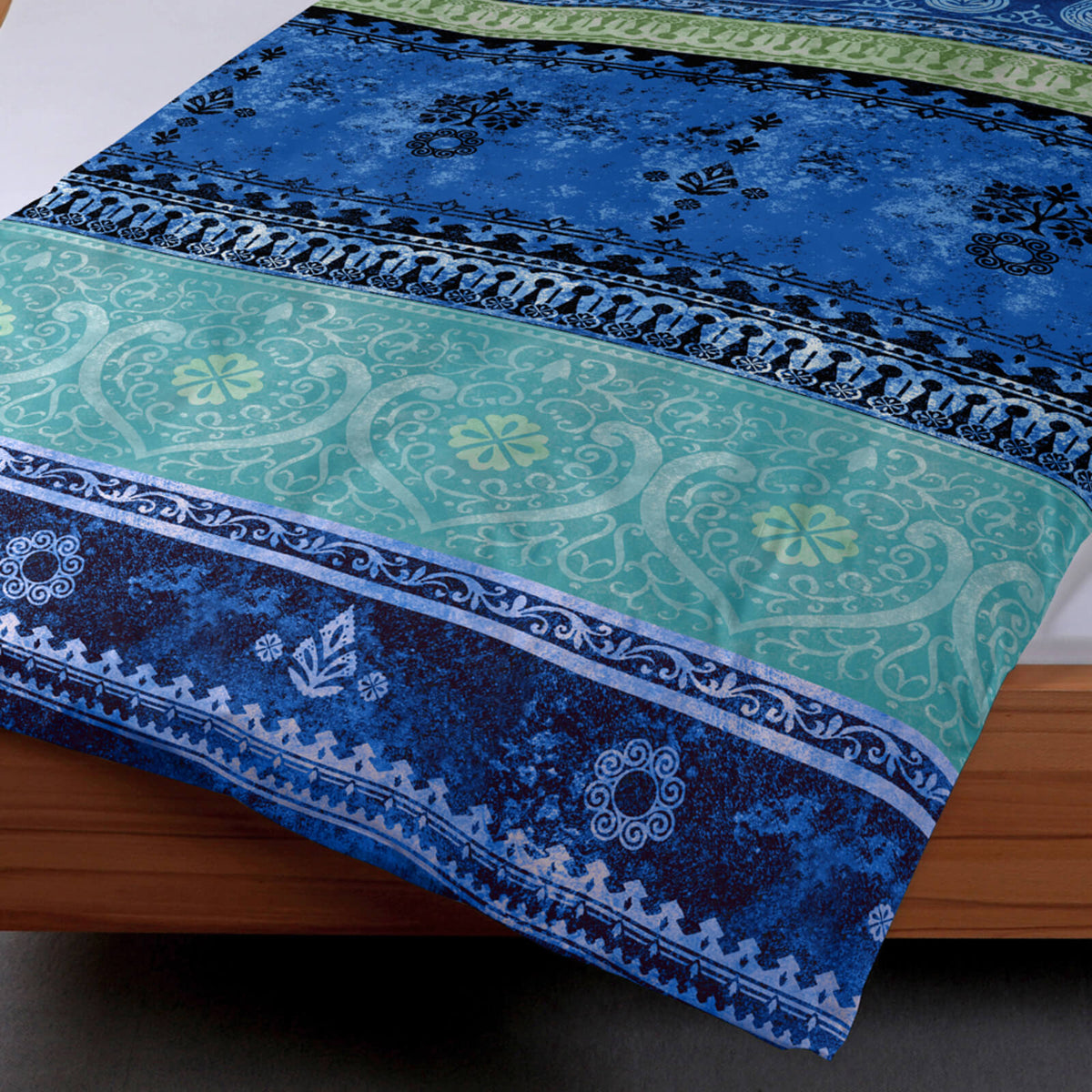 bettwaesche casatex blau tuerkis orientalisch mandala biber 
