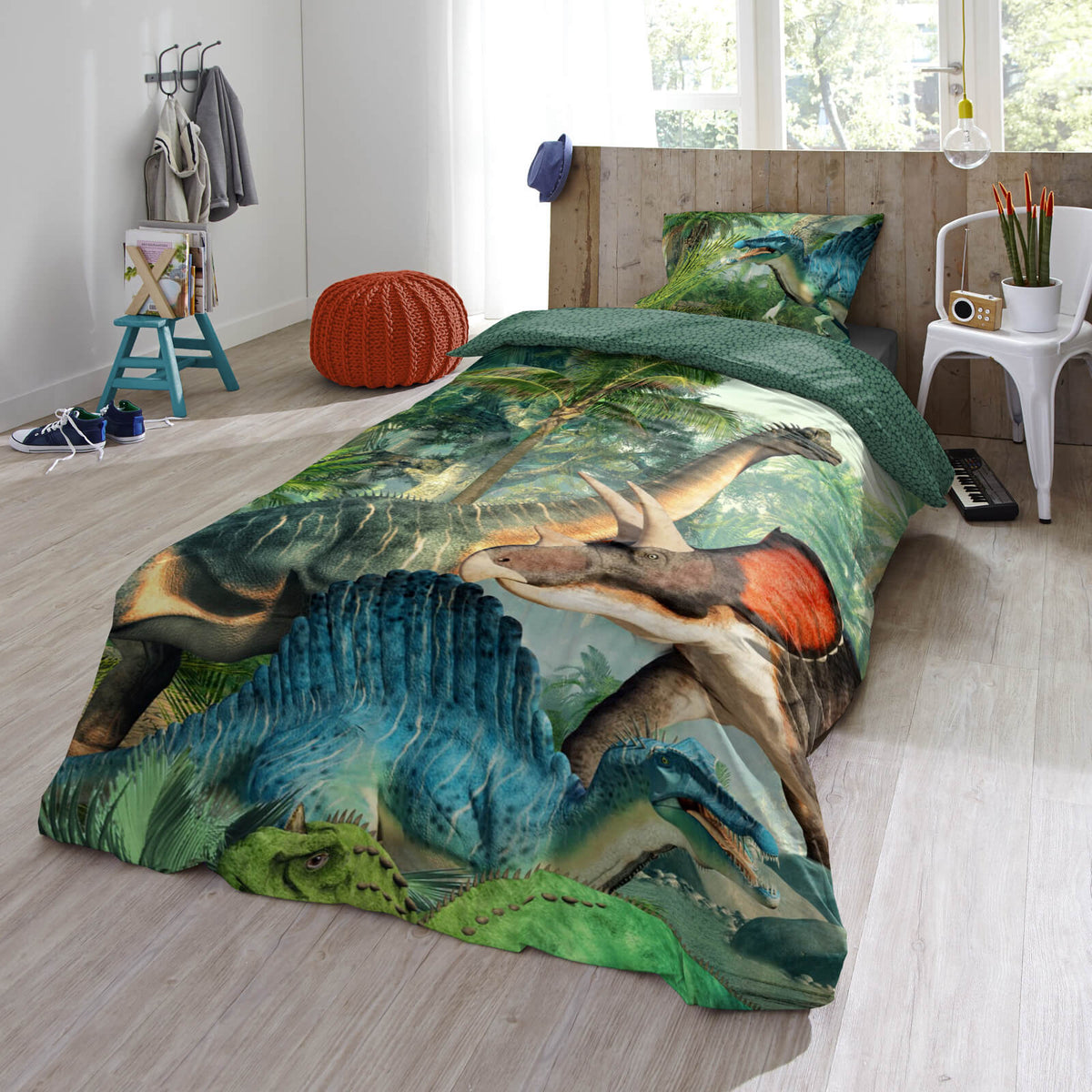 bettwaesche dinosaurier wendeoptik dinosaurier