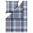bettwaesche bettgarnitur karomuster blau