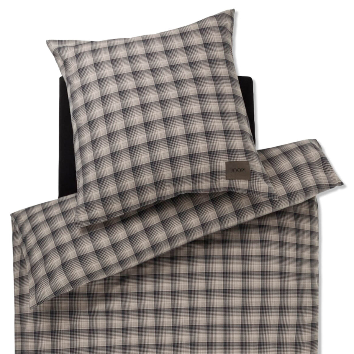 bettwaesche bettgarnitur kariert braun flanell